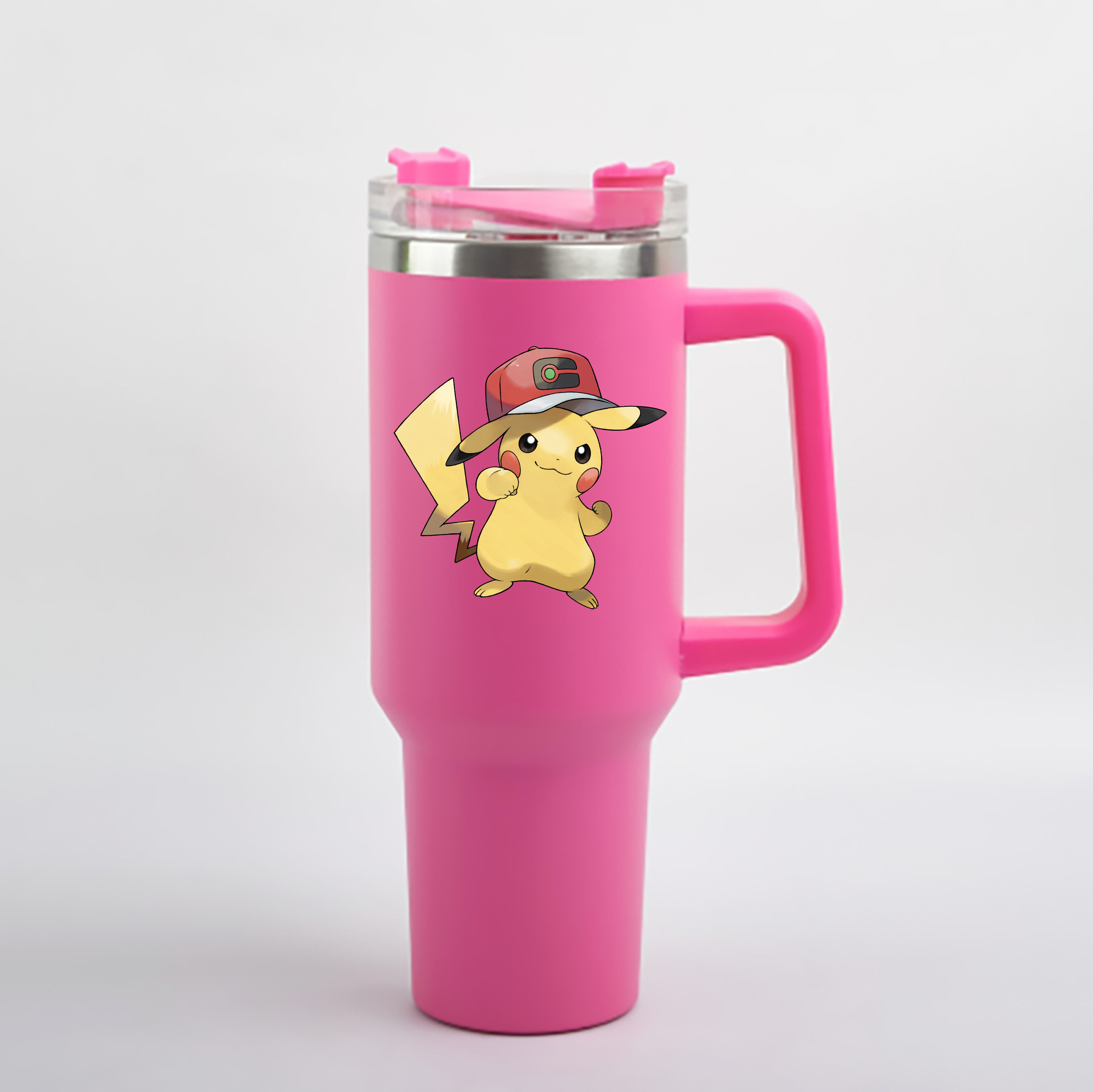 （画像用） ポケットモンスター Pokémon 1200mL車用タンブラー - クリスタルステッカー（プラスチックストロー付き）